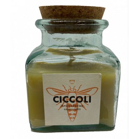 Bougie pot en verre recyclé 340 gr